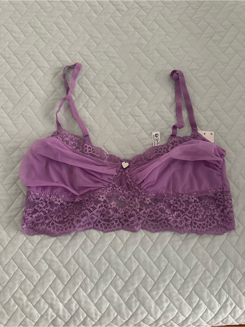 Purple Lace Sheer Bralette